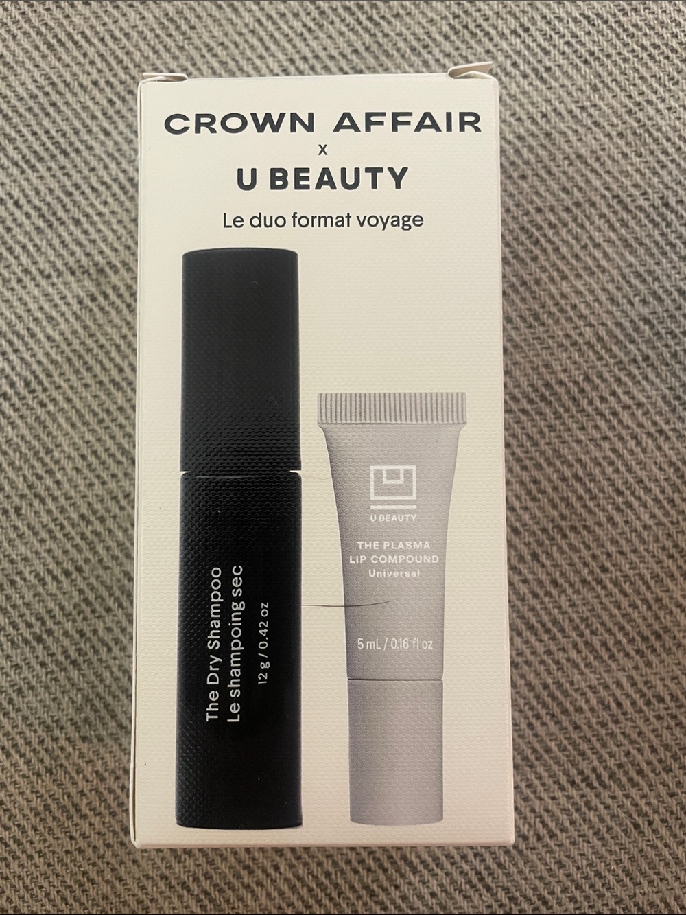 Crown Affair x U Beauty Duo – Black Dry Shampoo & Neutral Lip Compound NWT
